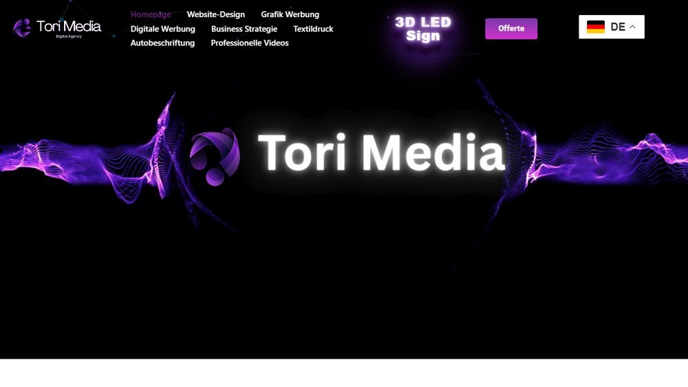 Website-Vorschau von ToriMedia